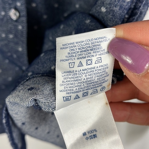 Lands End button down cotton shirt Sz 8T - Picture 6 of 10